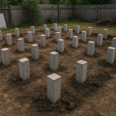 ЖБ сваи 150×150 под баню 6×8